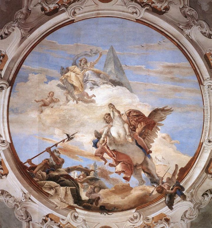 Bellerophon on Pegasus painting - Giovanni Battista Tiepolo Bellerophon on Pegasus art painting